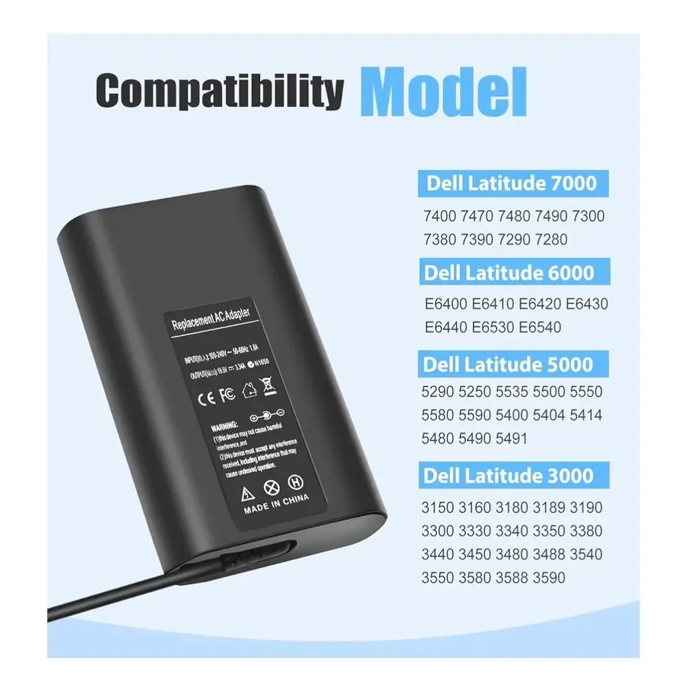New Dell Latitude 65W LA65NS2-01 Laptop Charger Adapter Compatible Dell Latitude